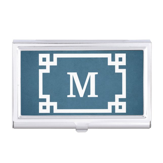Monogram design business card holder (Front)
