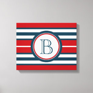 Monogram design canvas print