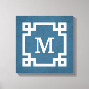 Monogram design canvas print