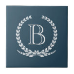 Monogram design ceramic tile