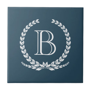 Monogram design ceramic tile