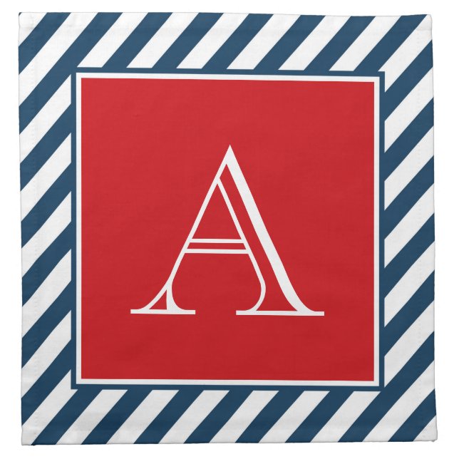 Monogram design cloth napkin (Front)