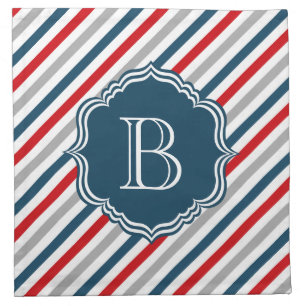 Monogram design cloth napkin