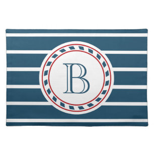 Monogram design cloth placemat
