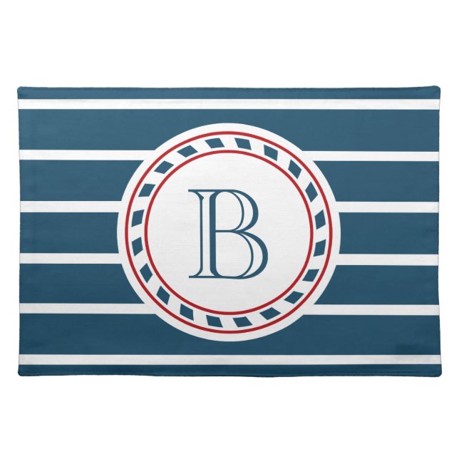 Monogram design cloth placemat (Front)