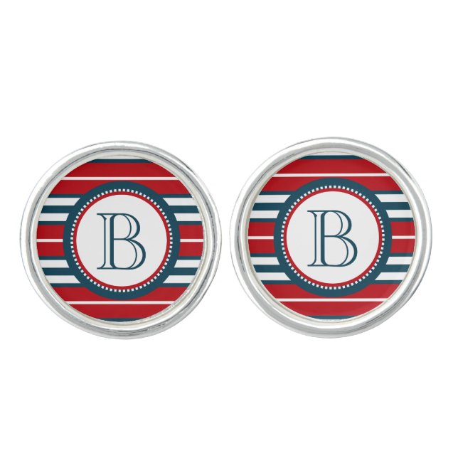 Monogram design cufflinks (Front)