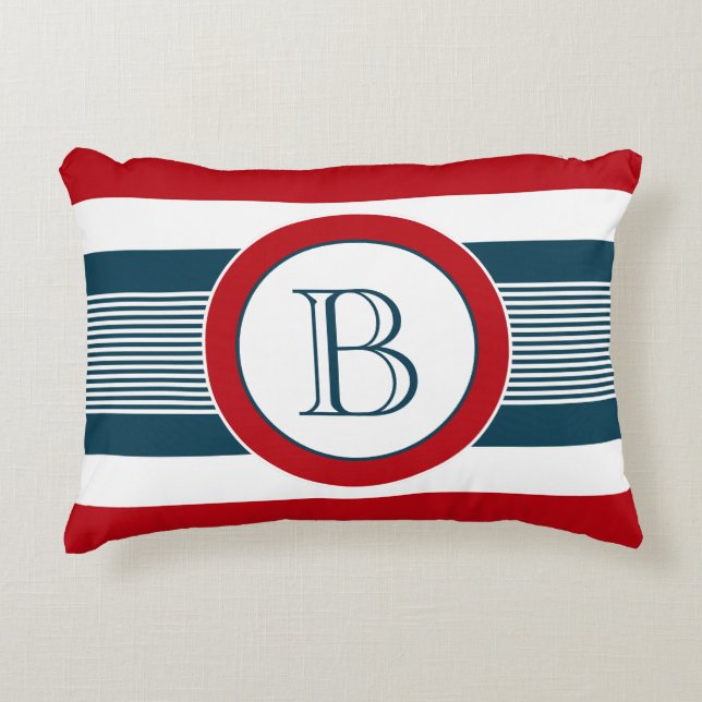 Monogram design decorative pillow (Front)