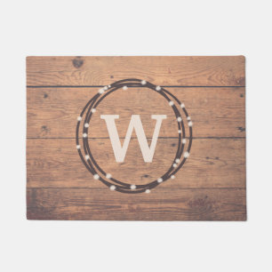 Monogram design doormat