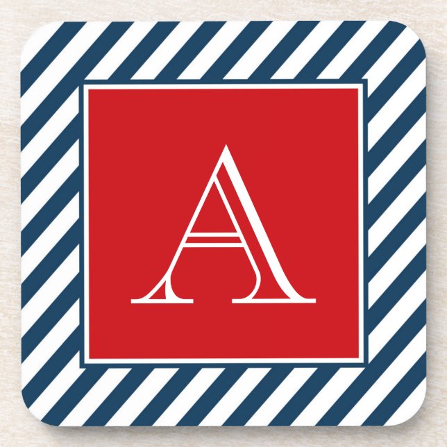 Monogram design drink coaster (Front)