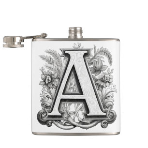 Monogram Design Flask