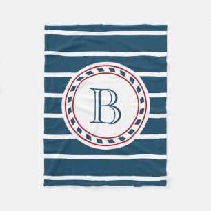 Monogram design fleece blanket