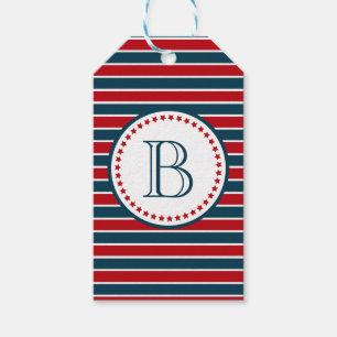 Monogram design gift tags