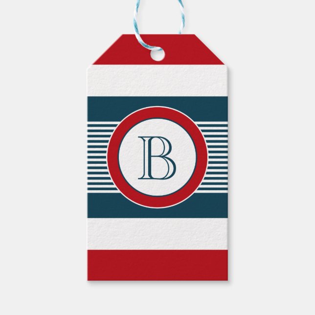 Monogram design gift tags (Front)