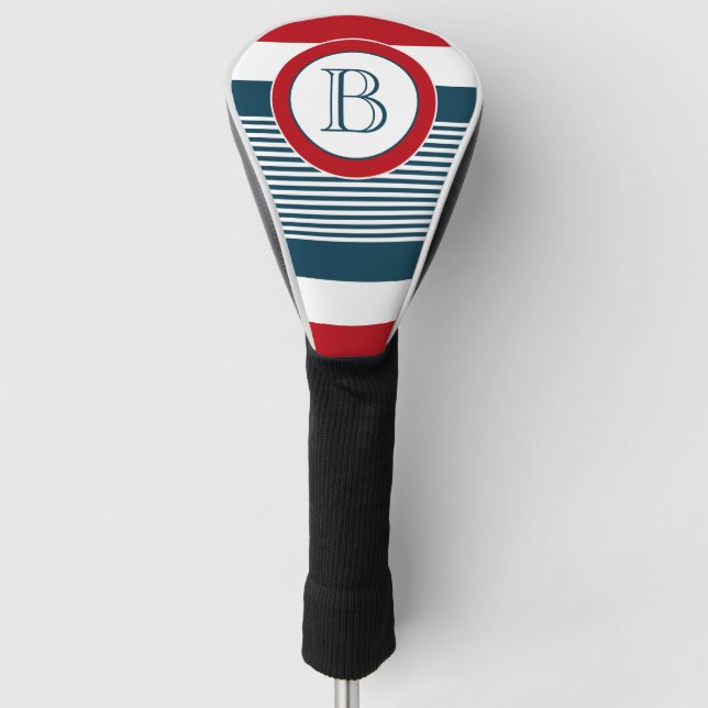 Monogram design golf head cover (Front)