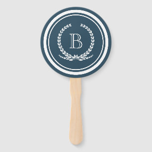 Monogram design hand fan