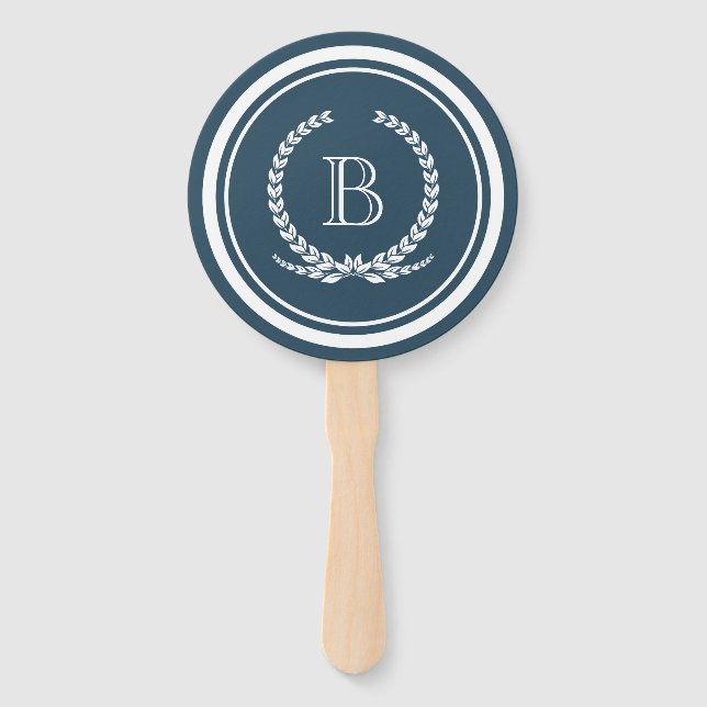 Monogram design hand fan (Front)