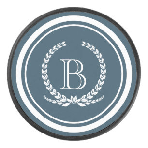 Monogram design hockey puck
