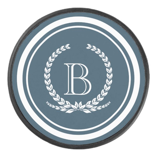Monogram design hockey puck (Front)