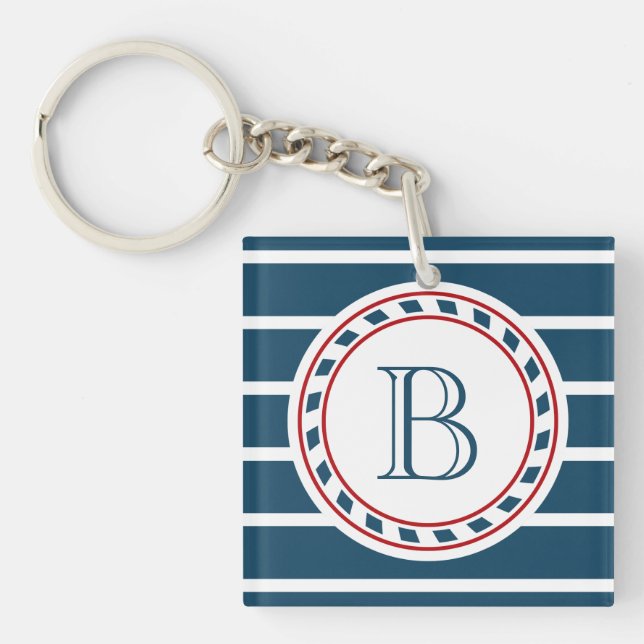 Monogram design keychain (Front)