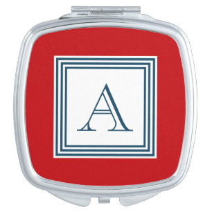 Monogram design makeup mirror