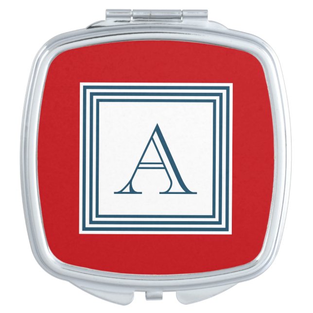 Monogram design makeup mirror (Front)