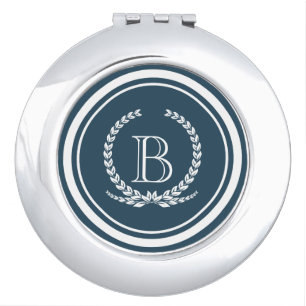 Monogram design makeup mirror