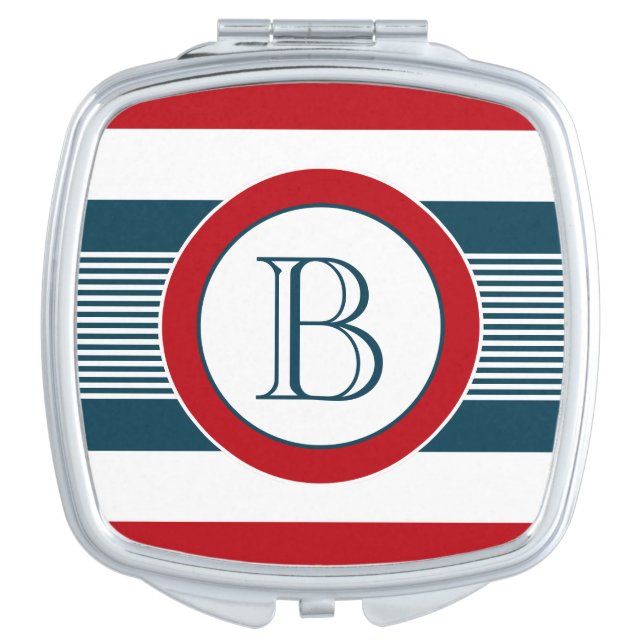 Monogram design makeup mirror (Front)
