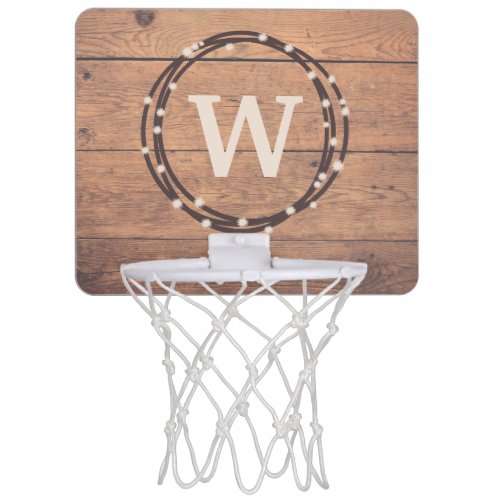 Monogram design mini basketball hoop