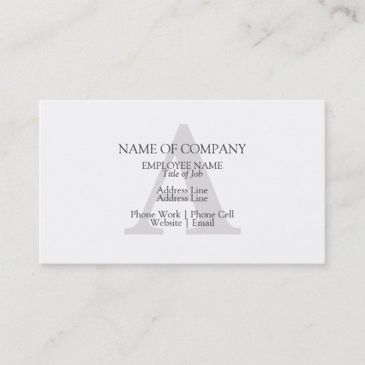 Customizable BusinessCards With Monograms  Profile Cards Business Cards