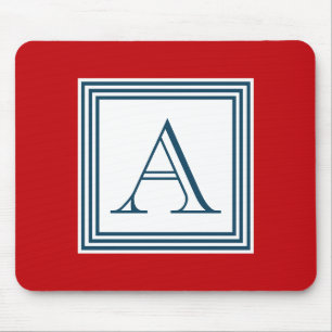 Monogram design mouse pad