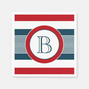 Monogram design napkins