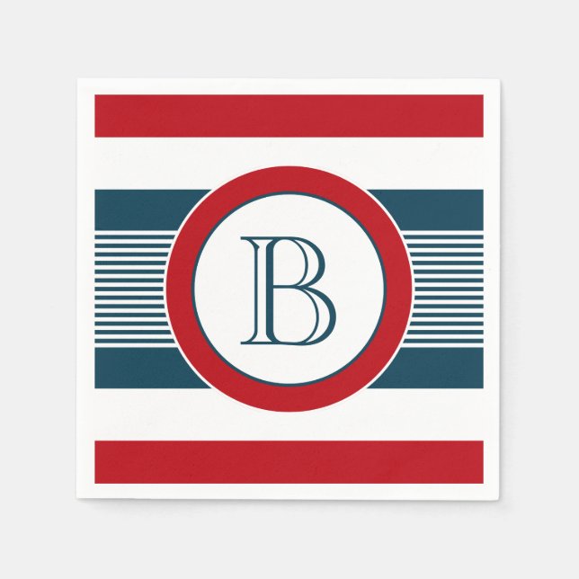 Monogram design napkins (Front)