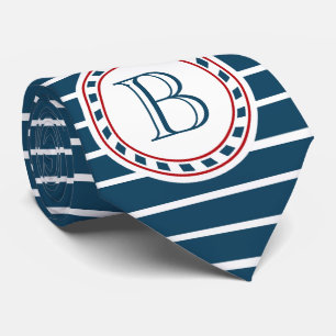 Monogram design neck tie