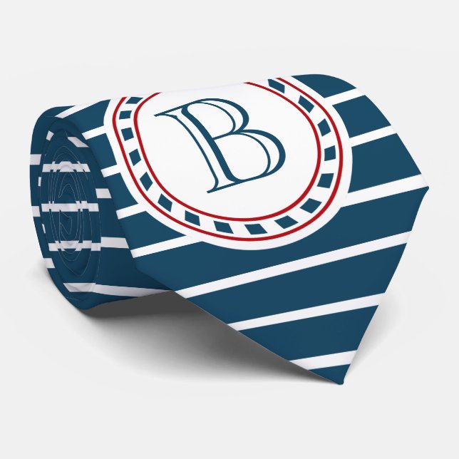 Monogram design neck tie (Rolled)