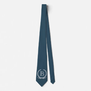 Monogram design neck tie