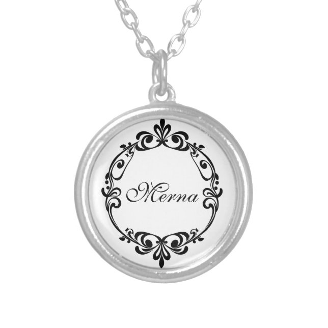 Monogram Design Necklace (Front)