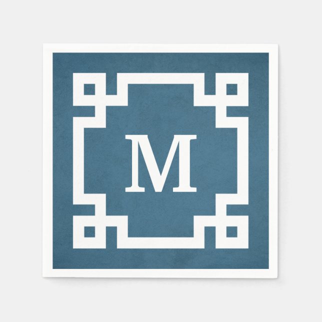 Monogram design paper napkins (Front)