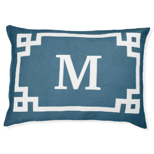 Monogram design pet bed