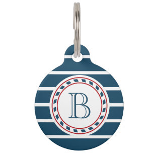 Monogram design pet ID tag