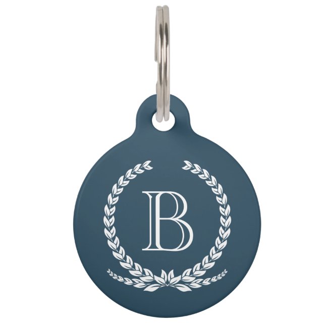 Monogram design pet name tag (Front)