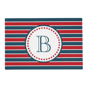 Monogram design placemat