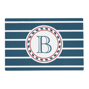 Monogram design placemat