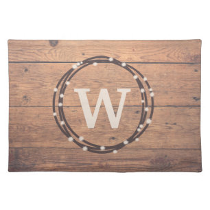 Monogram design placemat