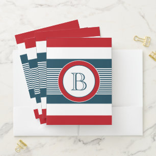 Monogram design pocket folder