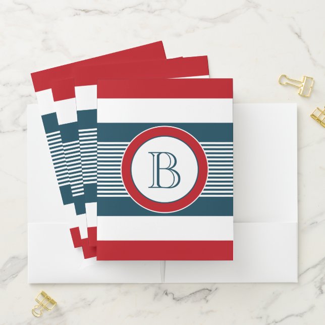 Monogram design pocket folder (In Situ)