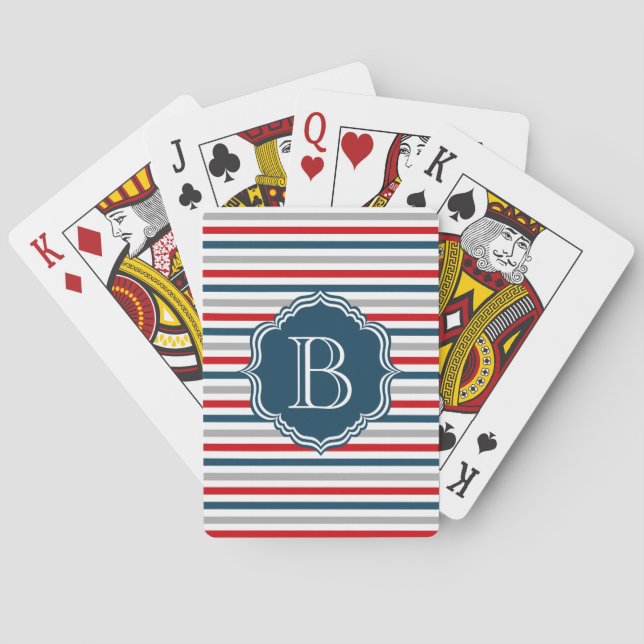 Monogram design poker cards (Back)