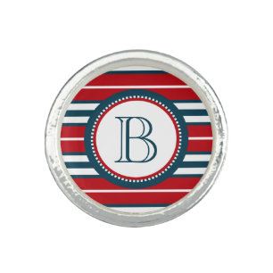 Monogram design ring