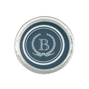 Monogram design ring