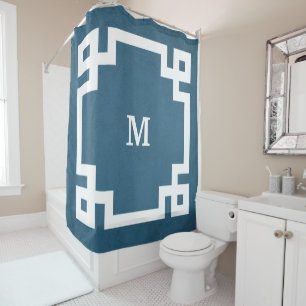 Monogram design shower curtain