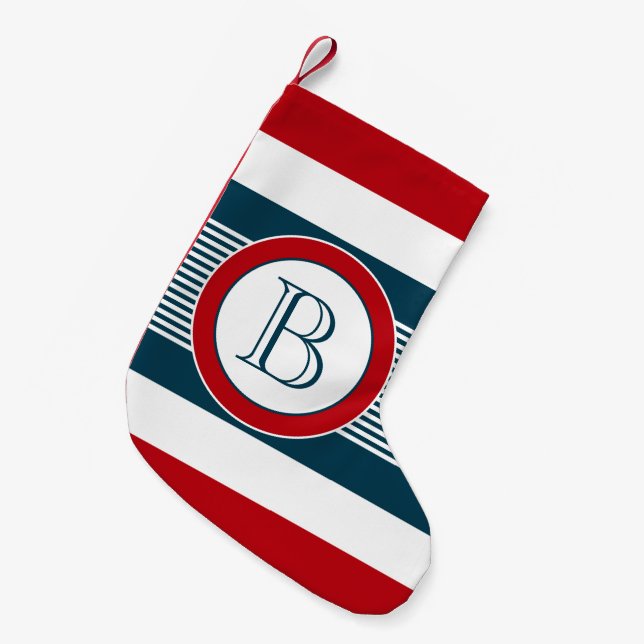 Monogram design small christmas stocking (Front (Hanging))